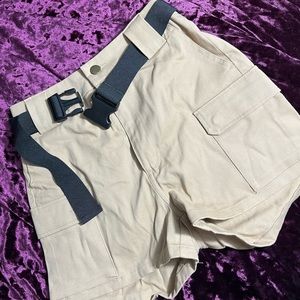 Tan cargo shorts